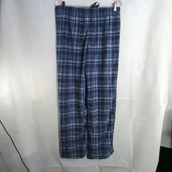 Nina Capri brand Blue and Purple Soft Fleece sleep pants sz L - Picture 2 of 3